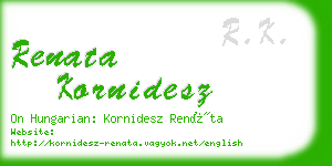 renata kornidesz business card